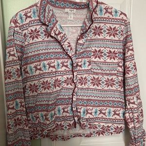 Preowned forever 21 buttoned down pajama shirt size small